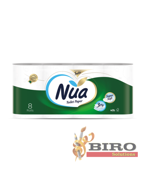 Hîrtie igienică 3 str. 8 role, 18,2 m NUA